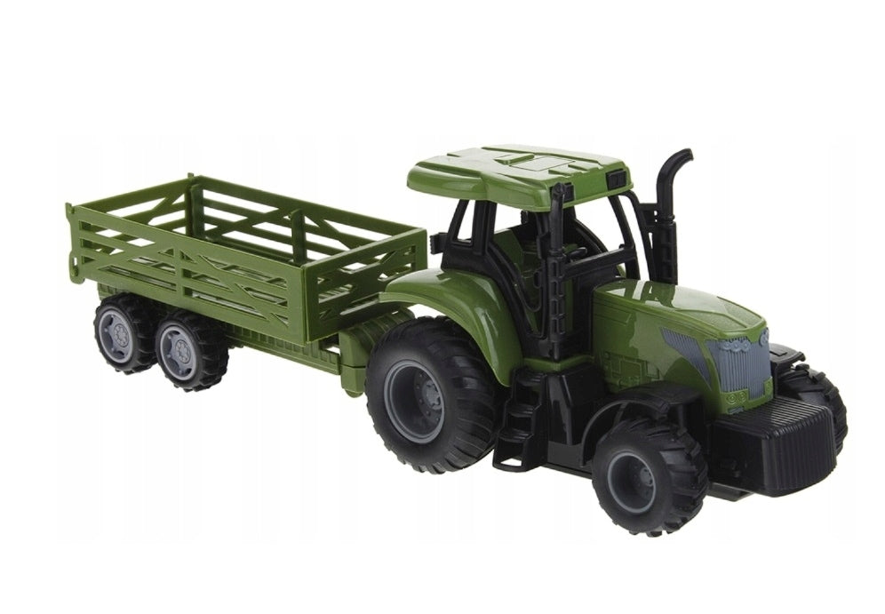 TRACTOR WITH TRAILER AND ANIMALS REMOTE CONTROLLED TRACTOR BATTERY USB Packaging status original