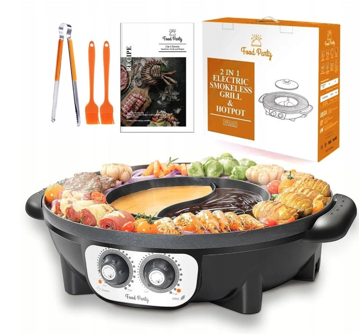 TRADITIONAL SMOKELESS ELECTRIC GRILL food party FPJ202 XXX