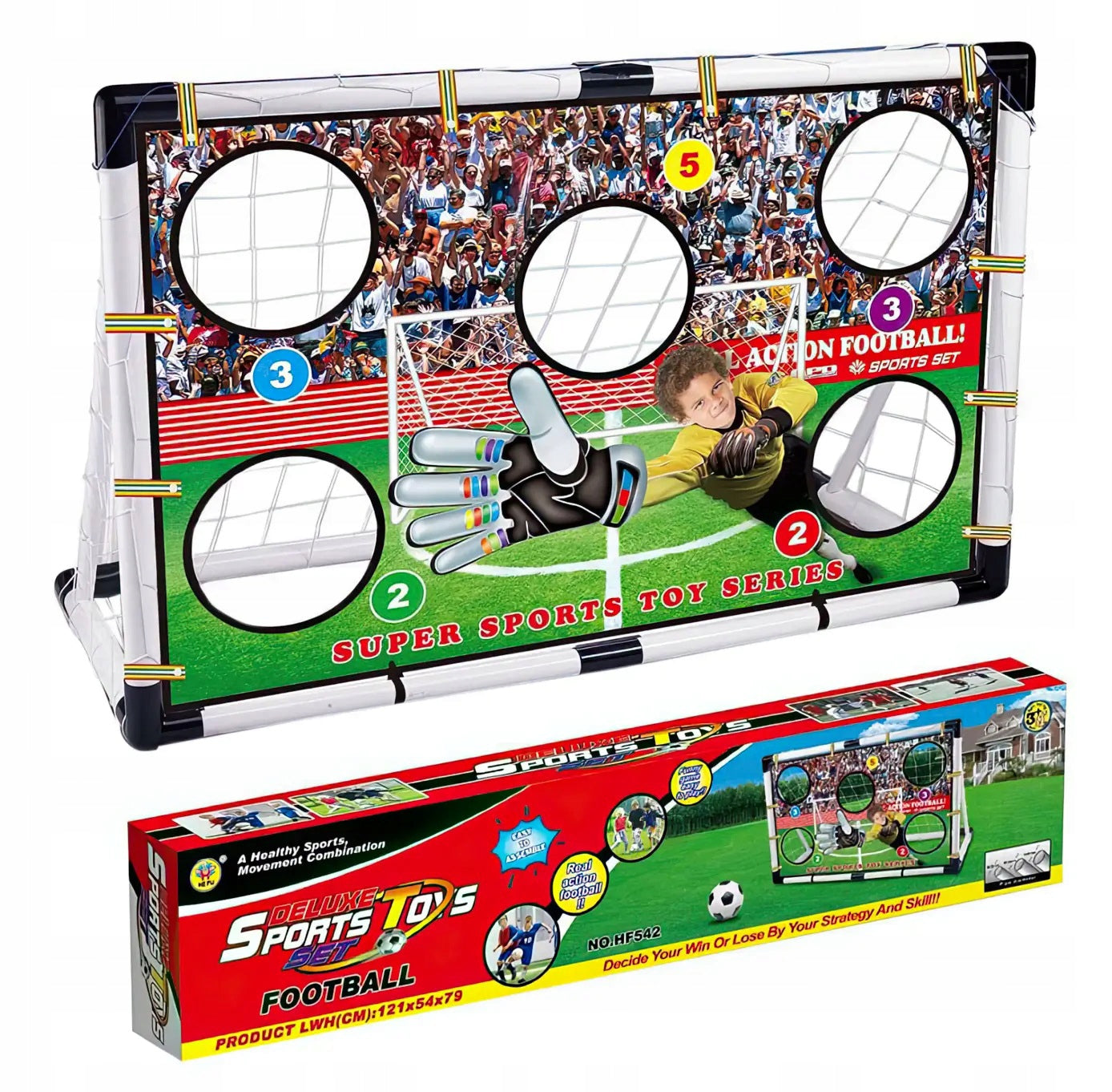 TRAINING FOOTBALL GOAL FOR CHILDREN LARGE WITH NET + ACCURACY MAT BALL Brand no brand