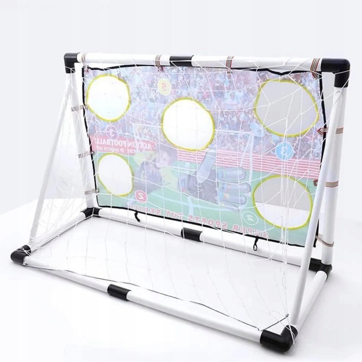 TRAINING FOOTBALL GOAL FOR CHILDREN LARGE WITH NET + ACCURACY MAT BALL Set elements Training Set