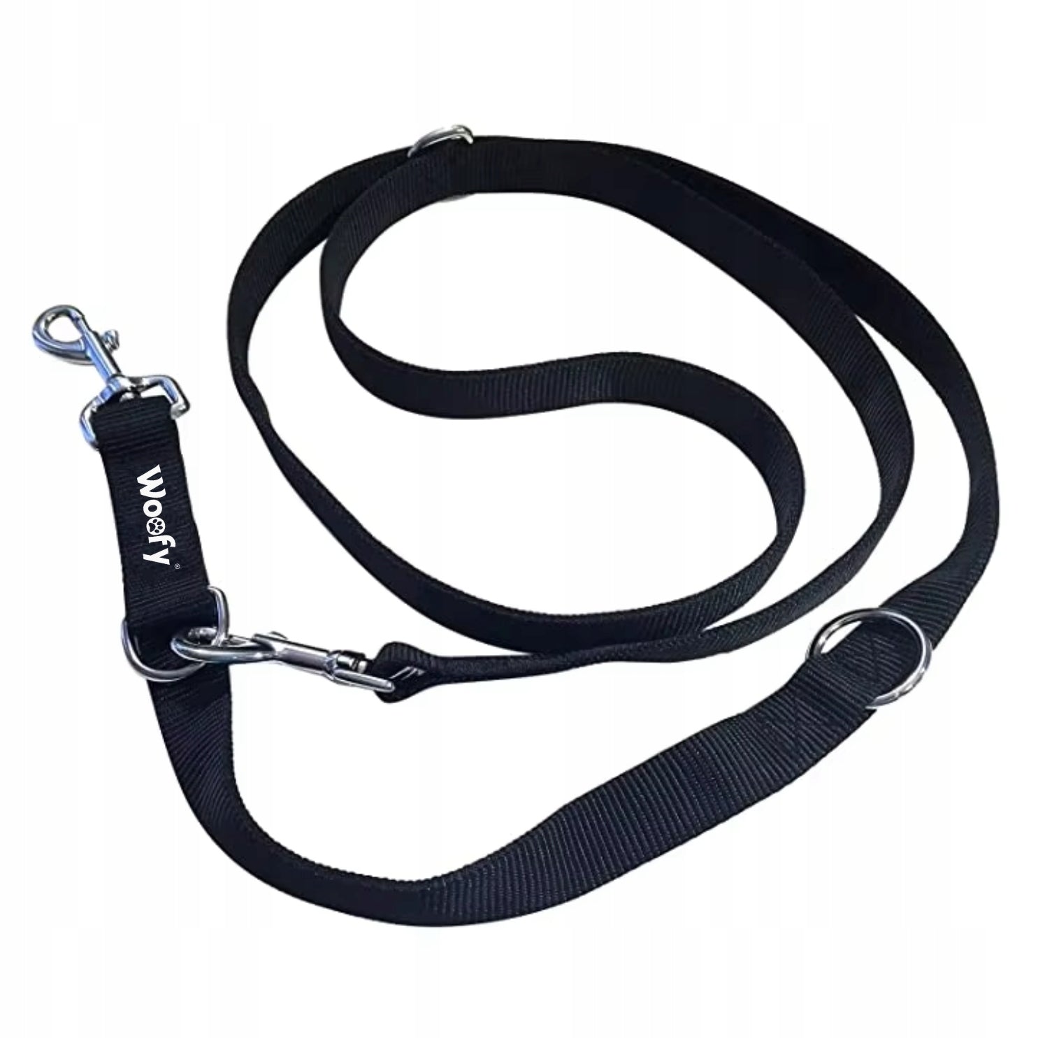 TRAINING LANYARD ADJUSTABLE WALKING DOUBLE FOR DOG 25mm 5m Color black