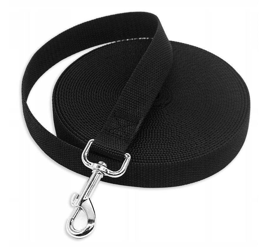 TRAINING LEASH FOR BIG DOG TAPE CORD FOR TRAINING 10m Trade name SMYCZ DLA PSA 10m DŁUGA MOCNA LINA LINKA TAŚMA TRENINGOWA GRUBA WYTRZYMAŁA CZARNY DUŻA SZCZENIAK