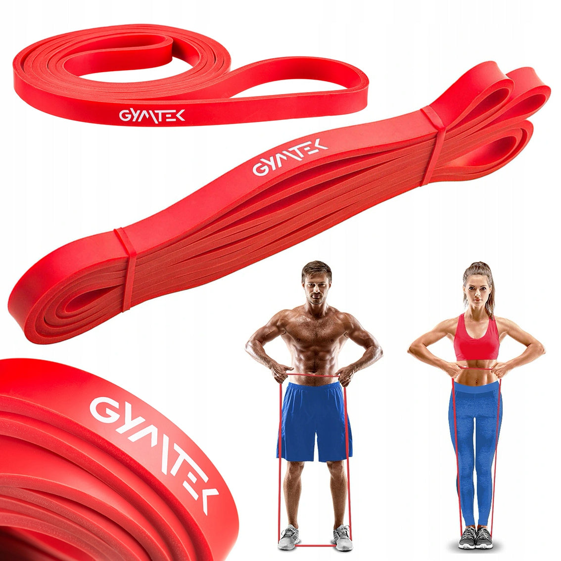 TRAINING RESISTANCE RUBBER TAPE FOR FITNESS EXERCISES GYM 7-16KG GYMTEK