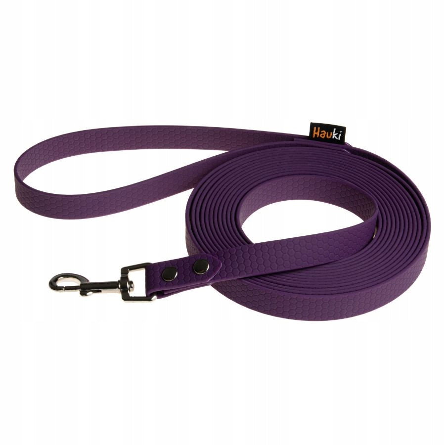 TRAINING ROPE FOR DOG 15M. CLASSIC LEASH FOR DOG. PURPLE. HEXA PATTERN