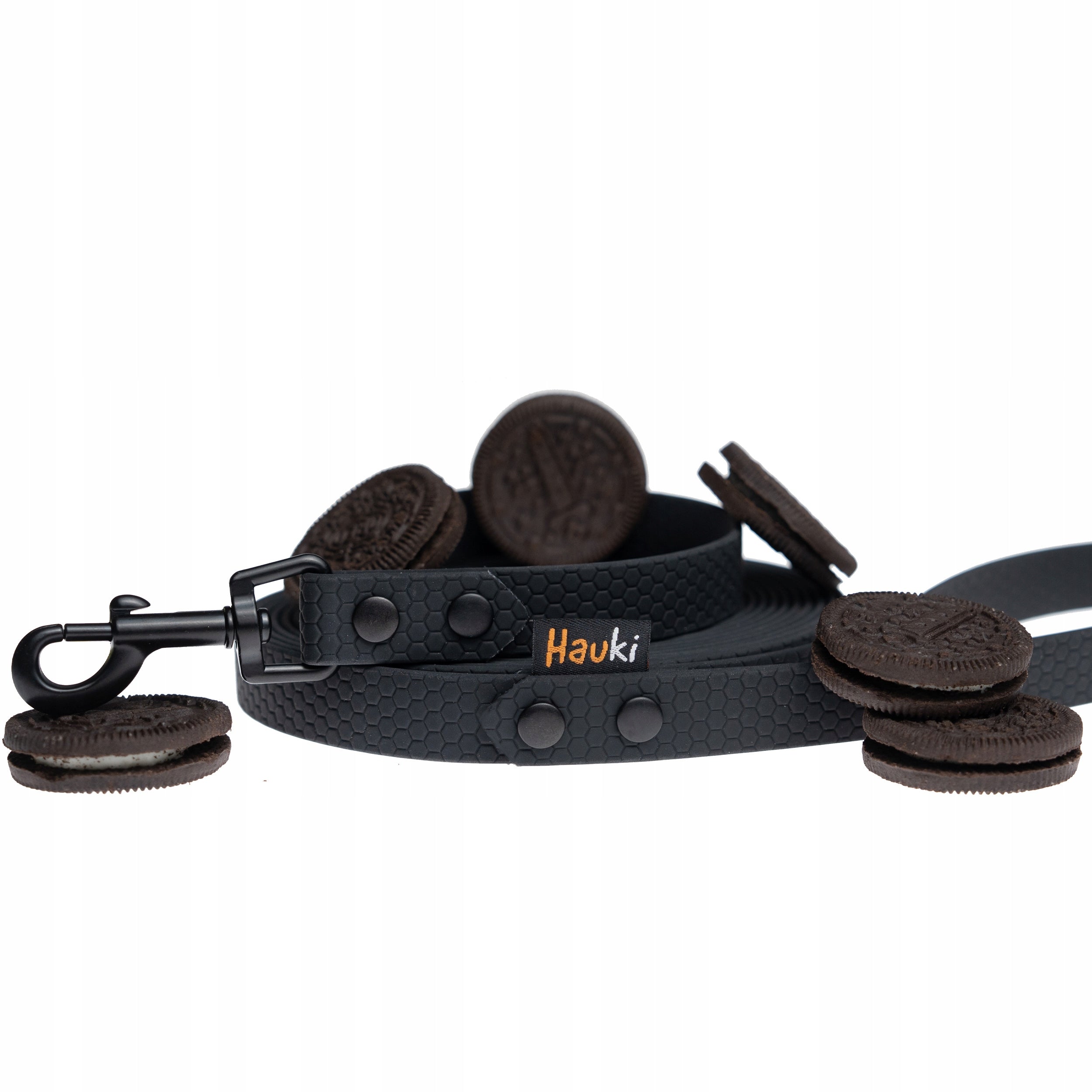 TRAINING ROPE FOR SMALL DOG 5M. BLACK CITY LEASH FOR DOG. HEXA PATTERN Manufacturer code Smycz treningowa dla psa 5m