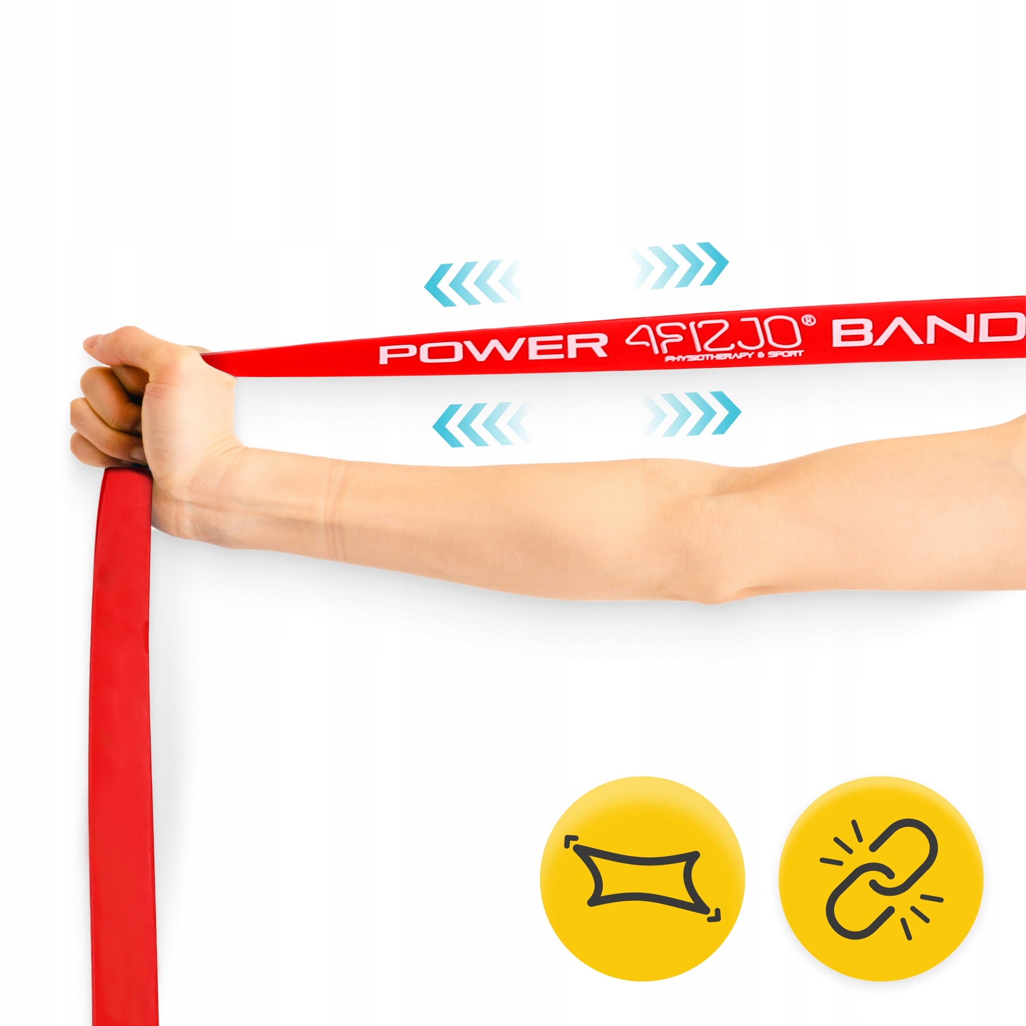 TRAINING RUBBER FOR STRETCHING AND FITNESS EXERCISES POWER BAND 6-10 kg Brand 4FIZJO