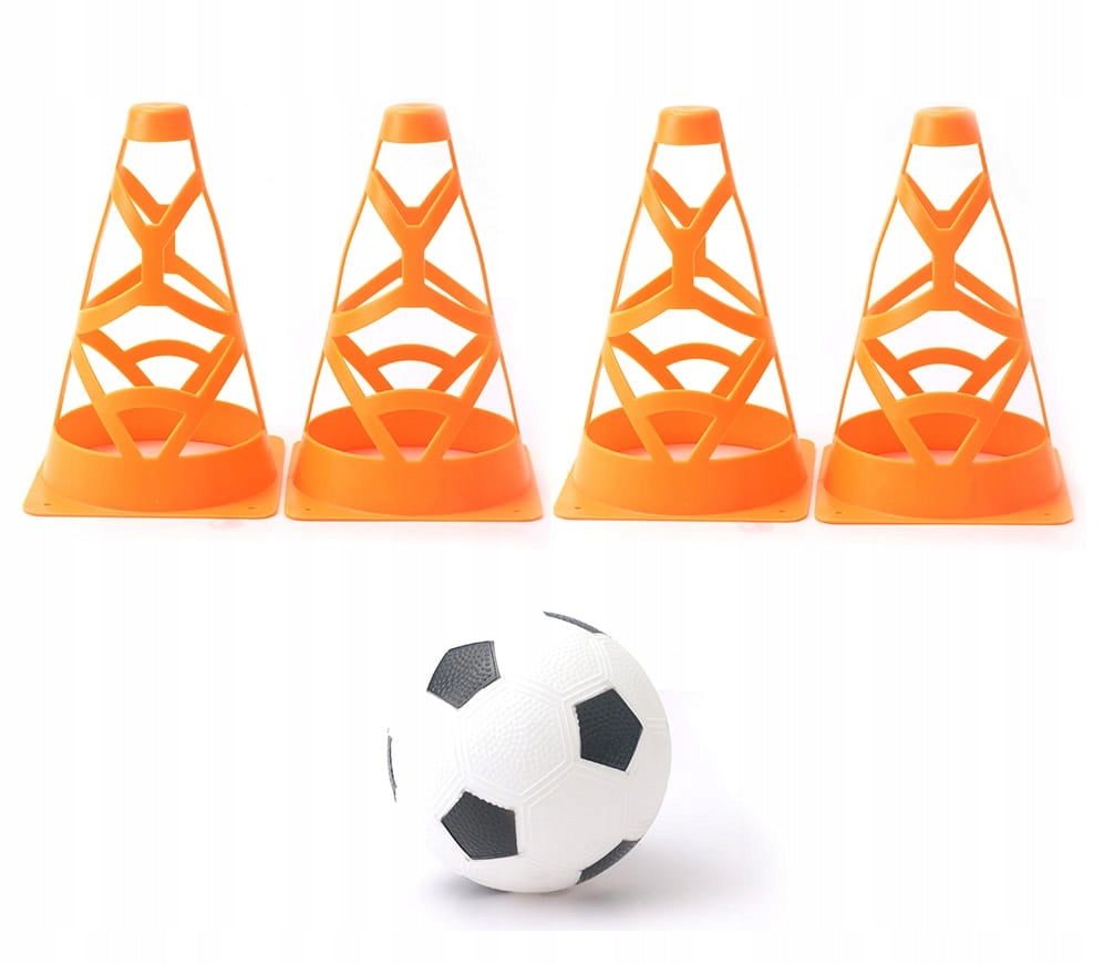 TRAINING SET 4 CONES FOOTBALL OBSTACLES Kid's age 3+ years