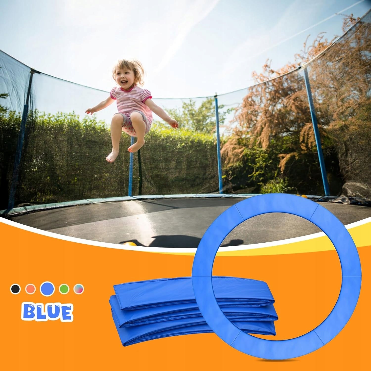 TRAMPOLINE ACCESSORY SET 13FT 397cm 8 poles MESH+ULTRAP COVER Packaging status original