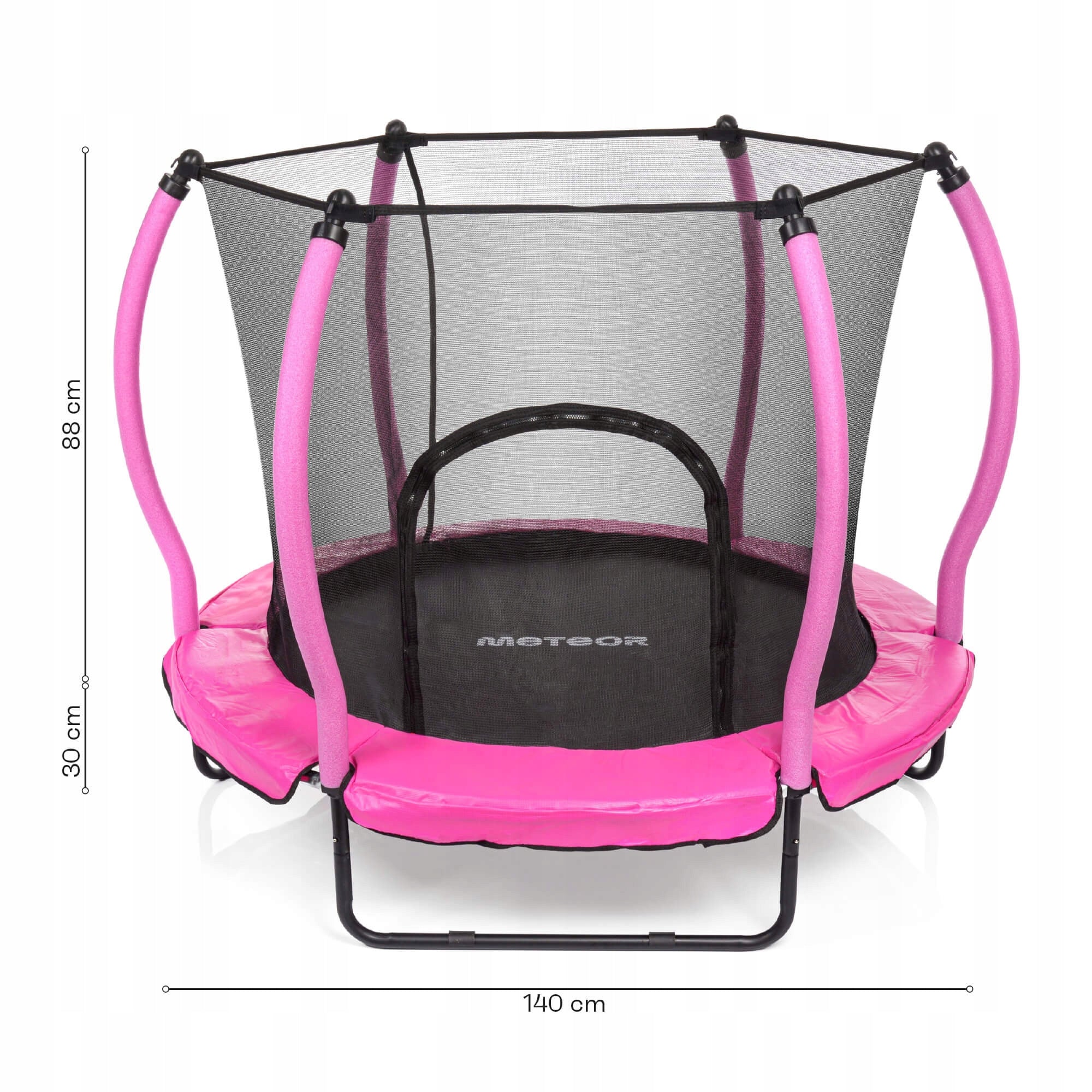TRAMPOLINE FOR CHILDREN MINI PUMPKIN OUTDOOR AND INDOOR METEOR 140cm 4.5 ft Total height 120 cm