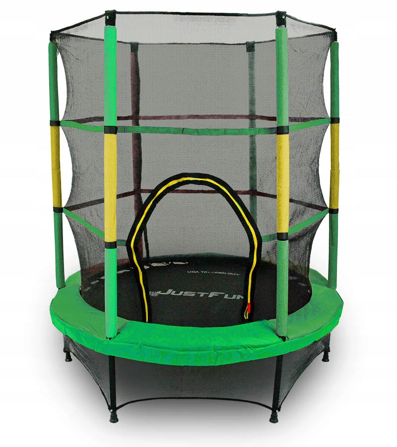 TRAMPOLINE FOR HOME AND GARDEN GREEN-YELLOW - 140 JF Brand JUST FUN