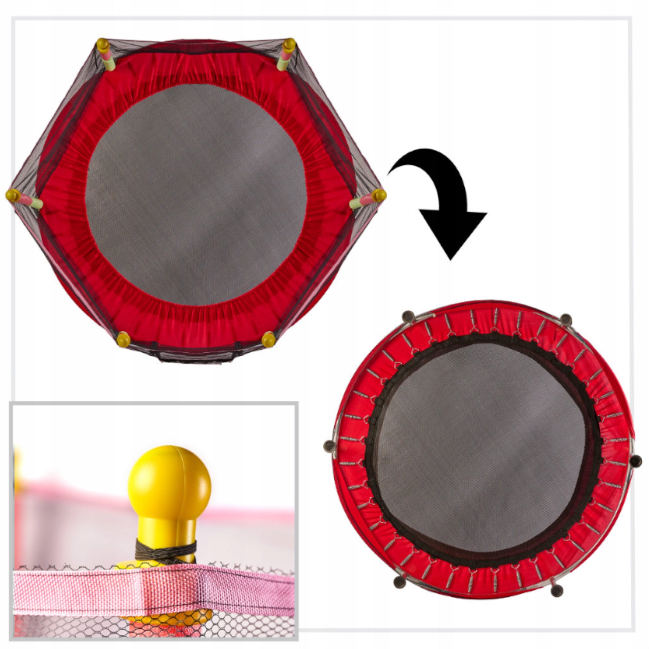 TRAMPOLINE For Children Garden With Mesh 140 cm Small STABLE FRAME GIFT Net height 88 cm