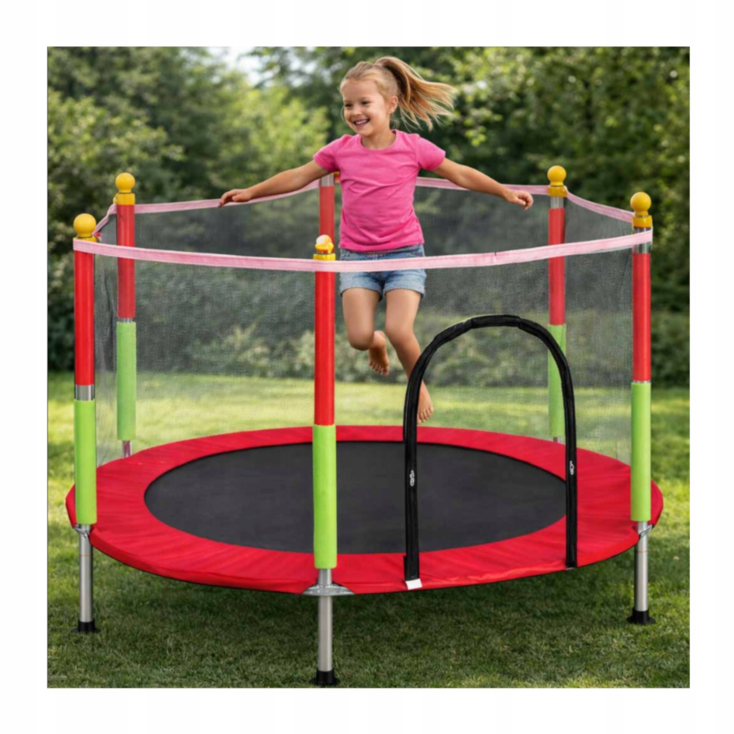 TRAMPOLINE For Children Garden With Mesh 140 cm Small STABLE FRAME GIFT