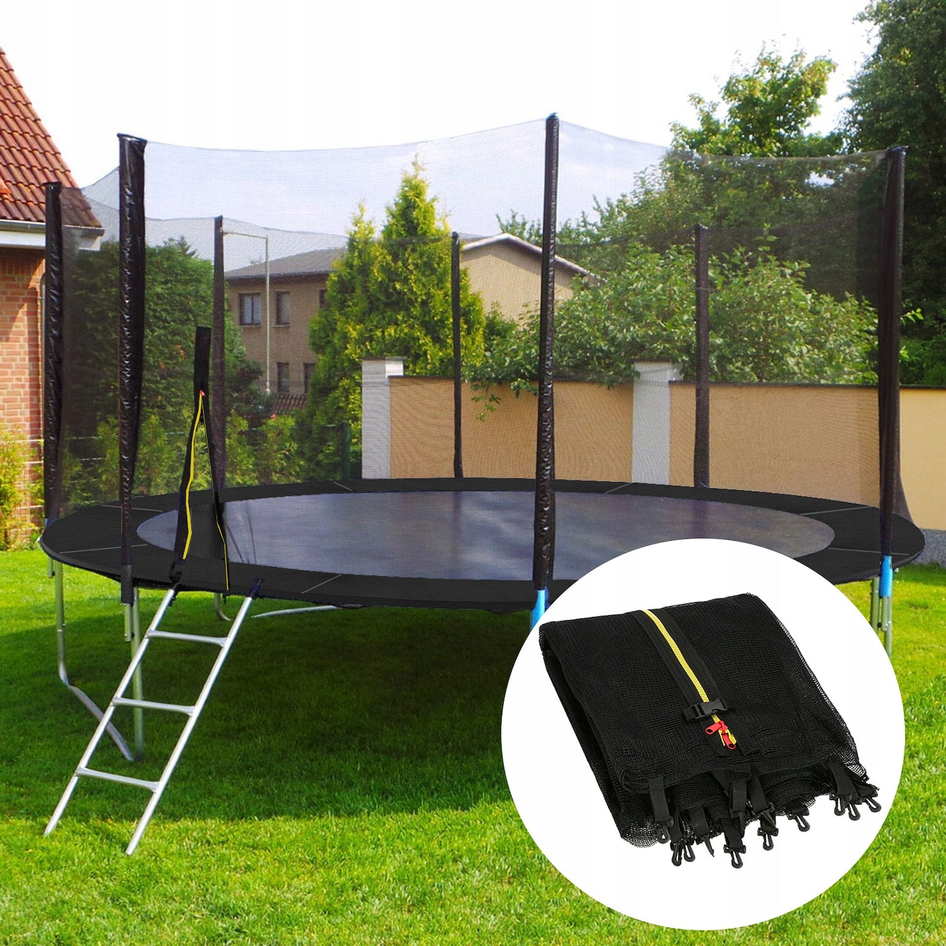 TRAMPOLINE NET 12FT 360/366/369 cm OUTER STRONG FOR 8 LEG POSTS Trampoline diameter 366–366 cm