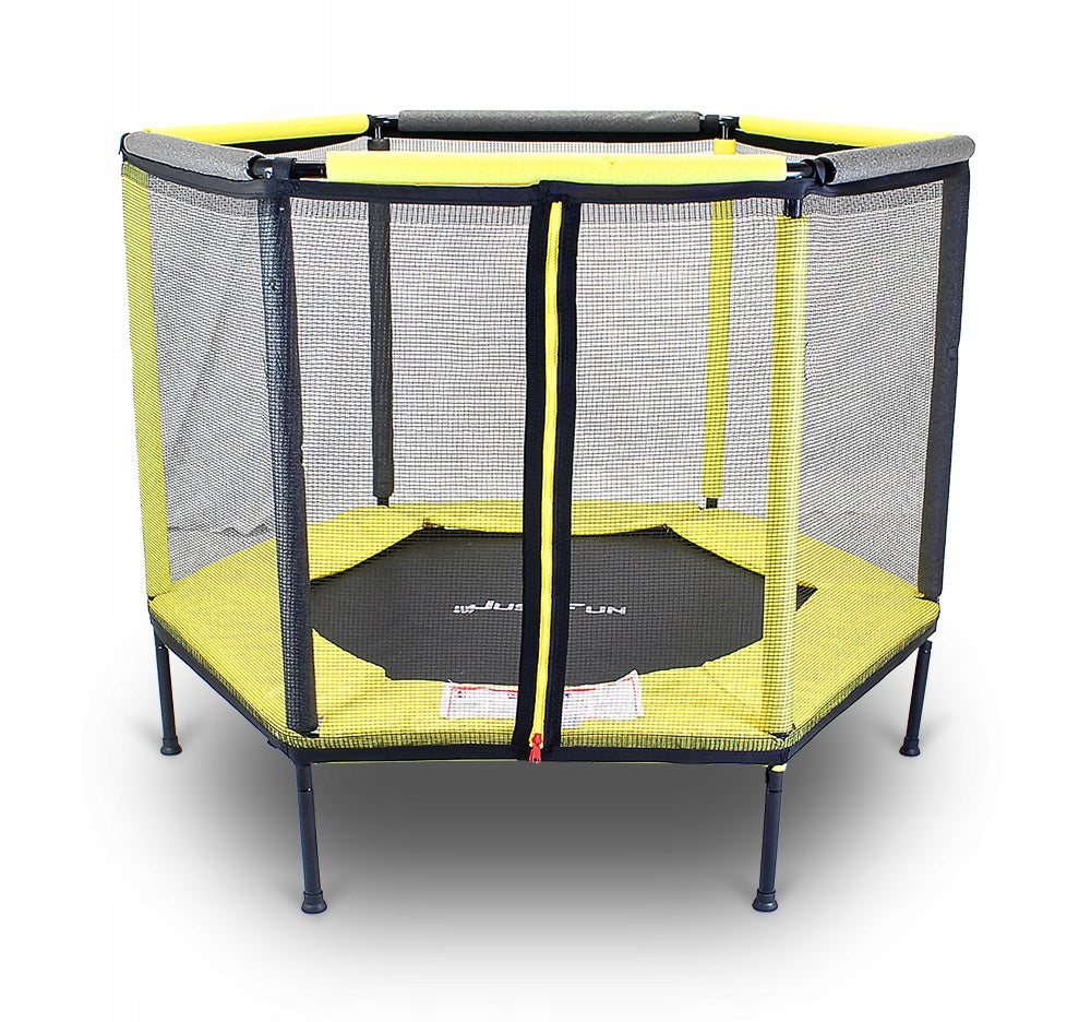 TRAMPOLINE-PLAYPEN FOR HOME AND GARDEN FOR CHILDREN, HOME WITH NET 140 YELLOW