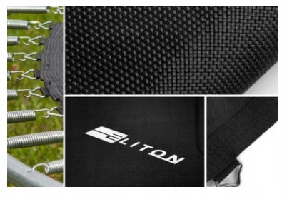 TRAMPOLINE WITH MESH LADDER 252 cm 8FT LARGE GARDEN FOR KIDS STRONG Total height 216 cm