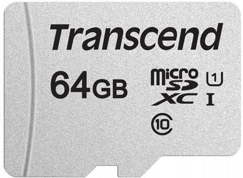 TRANSCEND 64GB microSDXC 300s UHS-I U1 95MB/s Card capacity 64 GB