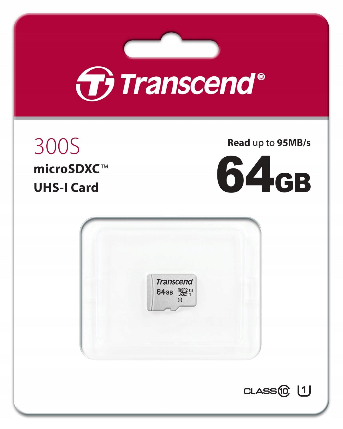 TRANSCEND 64GB microSDXC 300s UHS-I U1 95MB/s