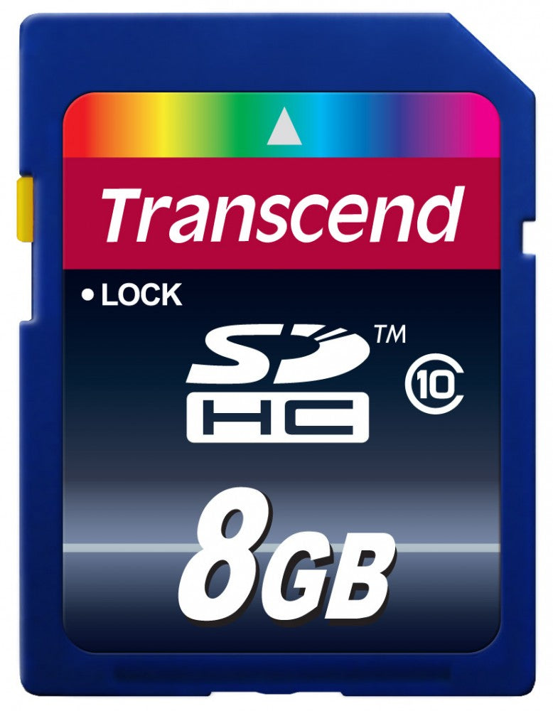 TRANSCEND 8 GB SD SDHC CLASS 10 memory card F HD Adapter included no