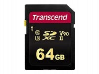 TRANSCEND TS64GSD700S 64GB SDXC UHS-II V90 U3 CL10 Card capacity 64 GB