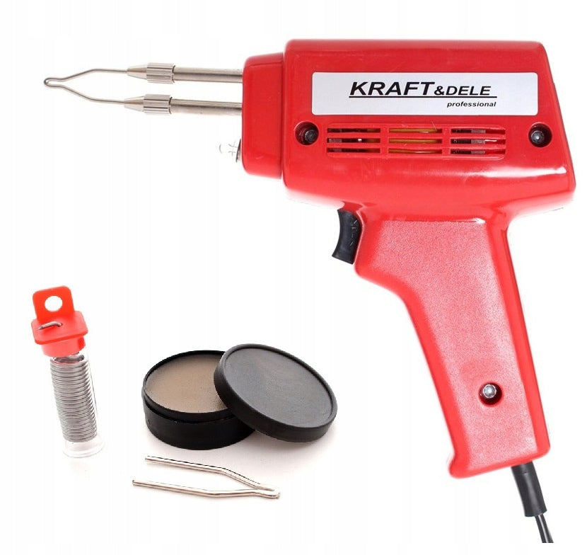TRANSFORMER SOLDERING IRON 100W SOLID CONSTRUCTION LED GUN + KIT