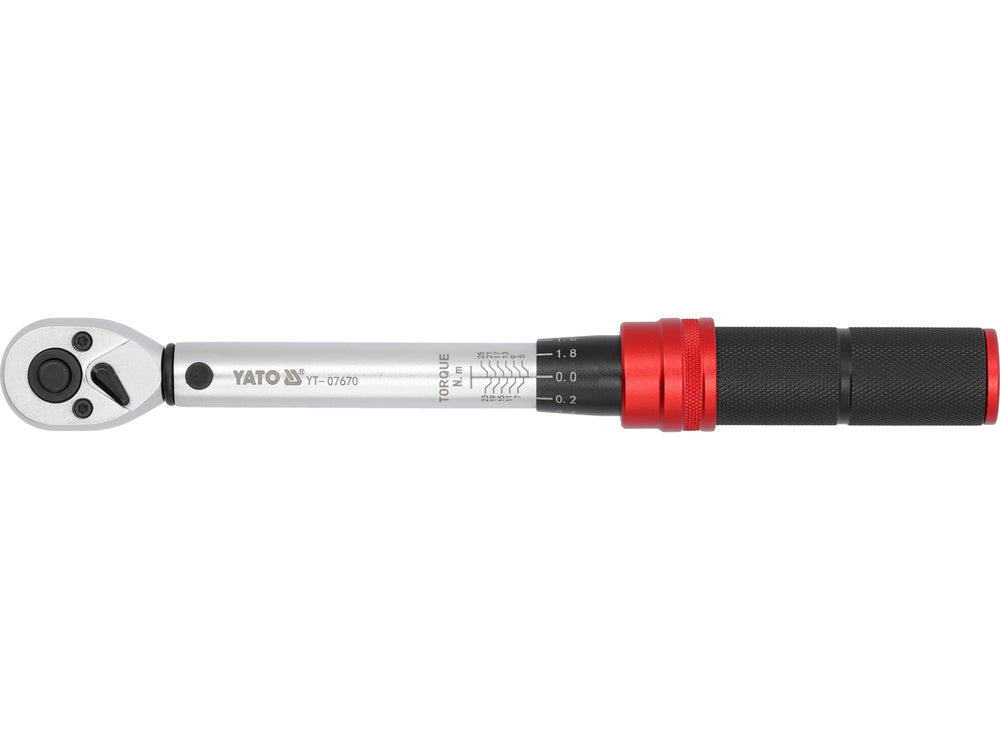 TRANSITIONAL TORQUE WRENCH YATO 1/4" 5-25Nm CALIBRATION CERTIFICATE Brand Yato