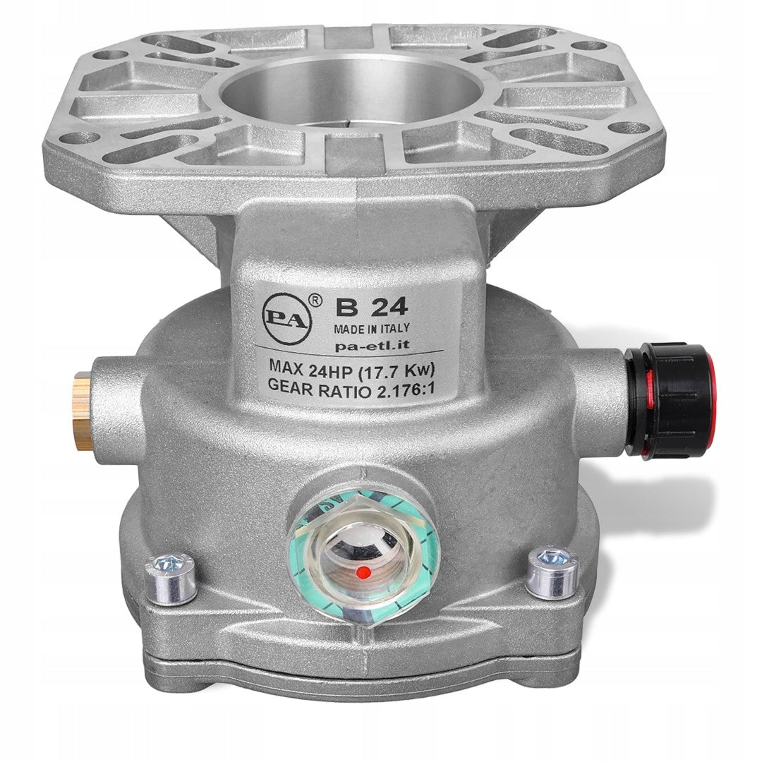 TRANSMISSION P.A. B24 FOR WASHER PUMP SHAFT 24mm - MOTOR 25,4mm(1") 18-24 HP Packaging status original