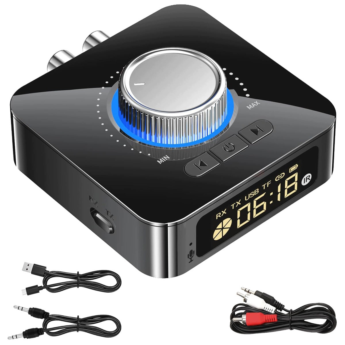 TRANSMITTER BLUETOOTH RECEIVER 6.0 ADAPTER FOR TOWER RCA AUX USB-C