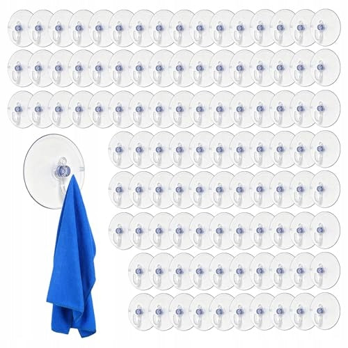 TRANSPARENT SELF-ADHESIVE HOOKS 4 CM FOR KITCHEN BATHROOM 100 PCS. Brand no brand