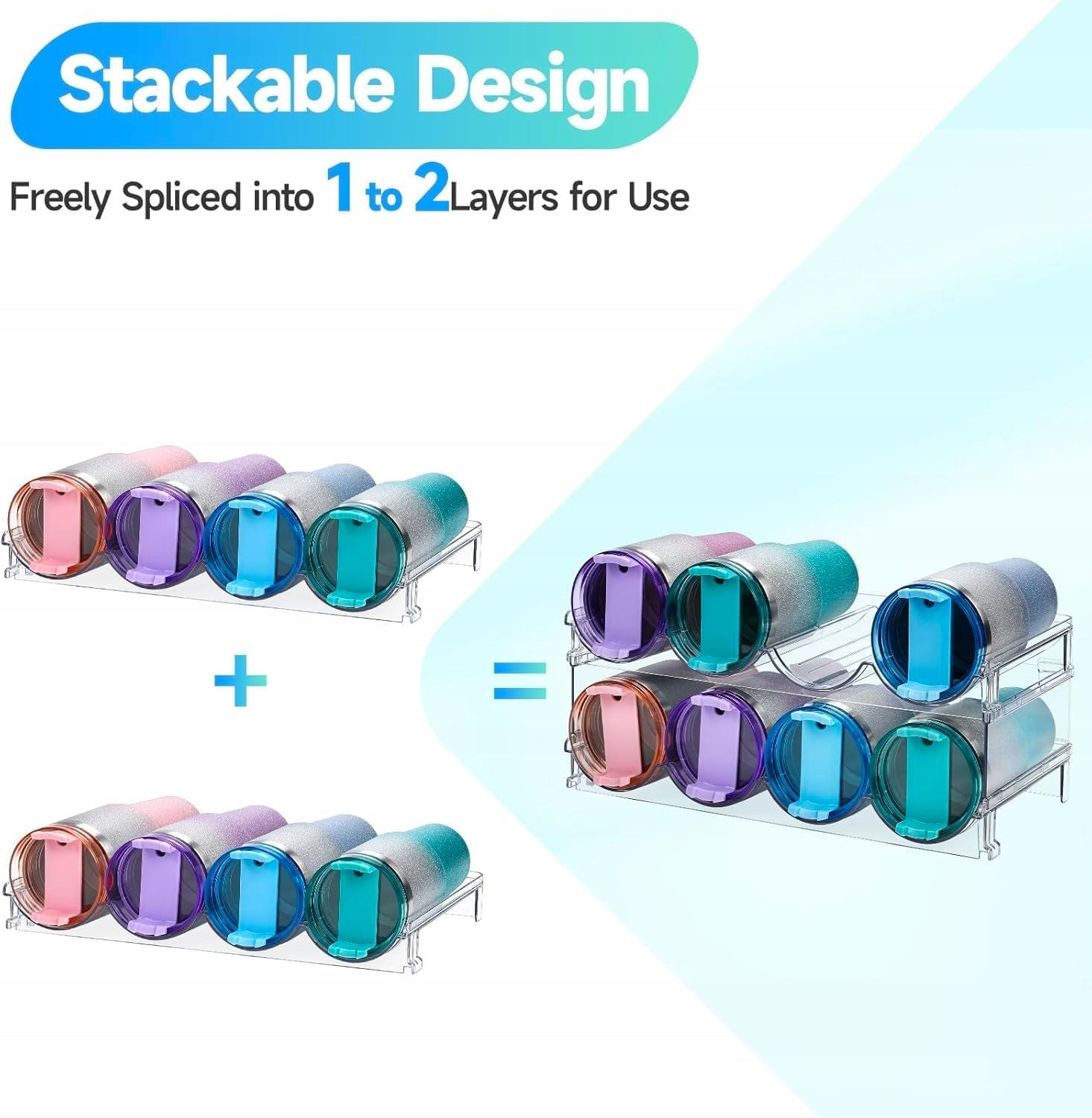 TRANSPARENT WATER BOTTLE STAND 39X21CM TWO-LEVEL Manufacturer code 0053479020123