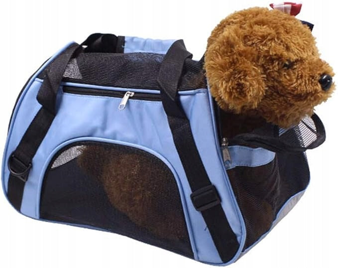 TRANSPORT BAG FOR DOG CAT RABBIT TRANSPORTER FOR ANIMALS BLUE Brand no brand