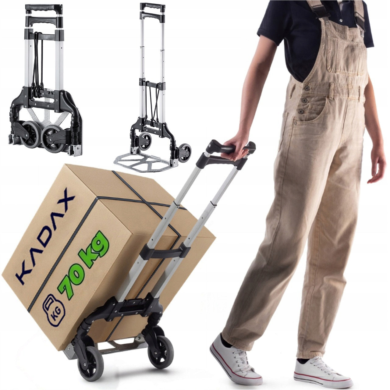 TRANSPORT TROLLEY FOLDING MILLER 70 kg STORAGE MOVING STRONG