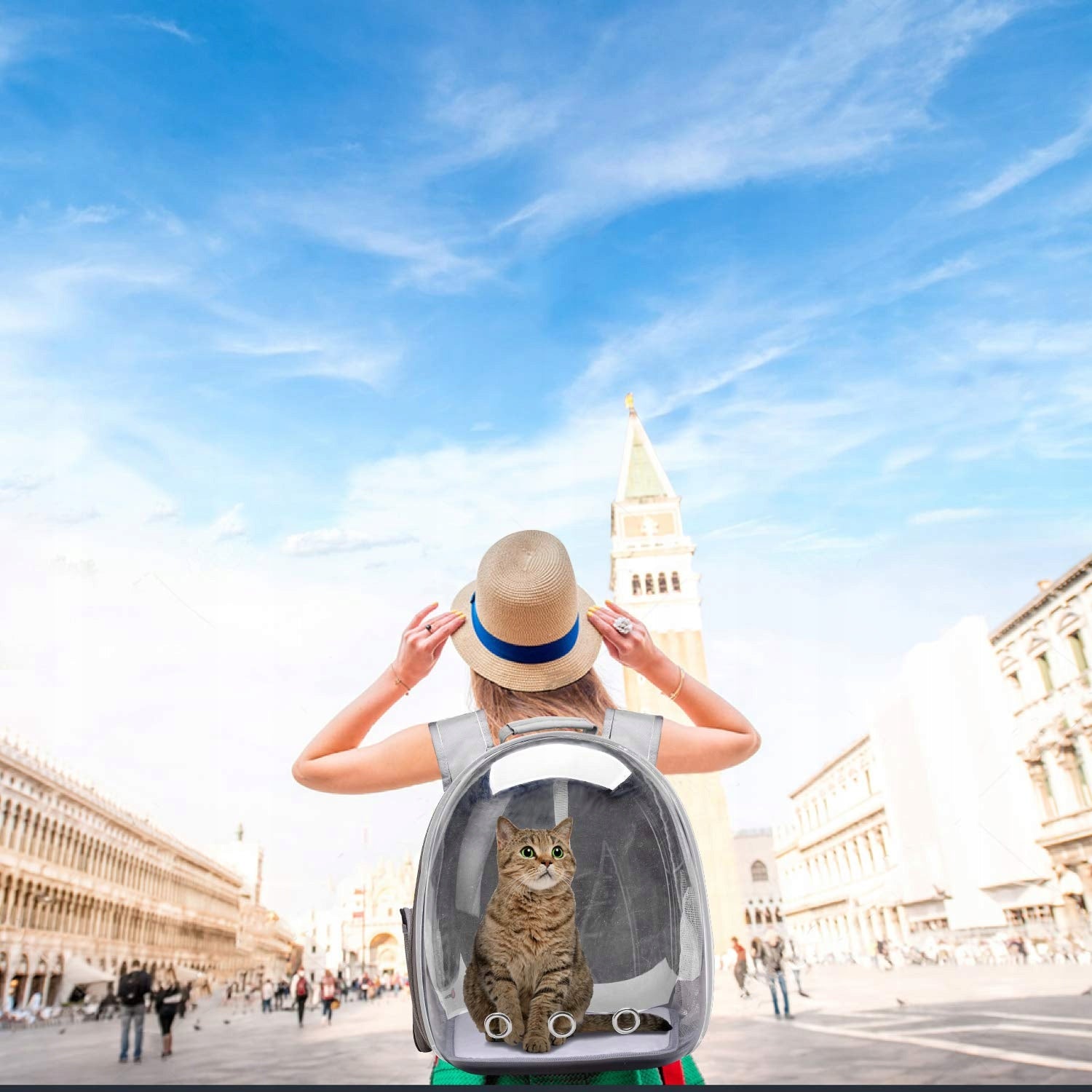TRANSPORTER BACKPACK CAT DOG BAG EXPANDABLE LARGE VENTILATION HOLES Manufacturer code APT_AG942A