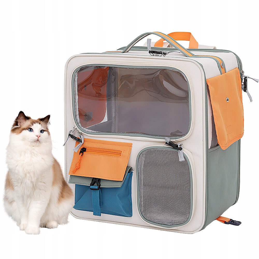 TRANSPORTER BACKPACK FOR CAT AND DOG UP TO 12.5KG PORTABLE TRANSPARENT EAN (GTIN) 8712111146462