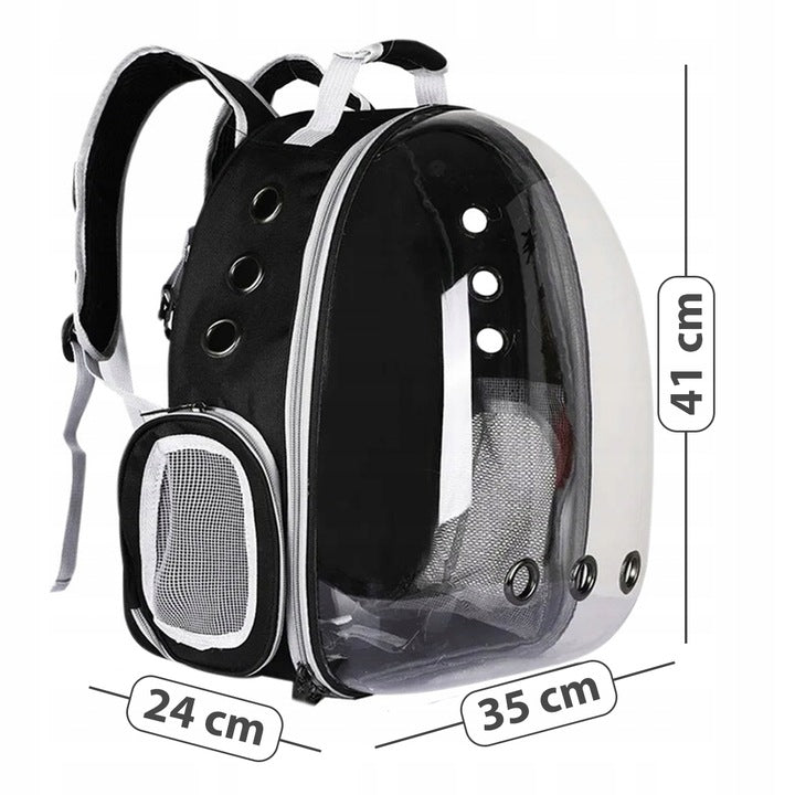 TRANSPORTER BACKPACK TRANSPARENT CAT BAG DOG ANIMALS VENTILATION Kind backpack