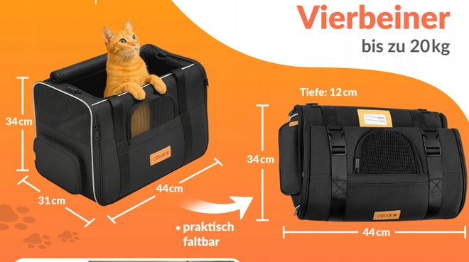 TRANSPORTER DOG CAT BAG 44x34x31cm up to 20kg Brand Cadoca