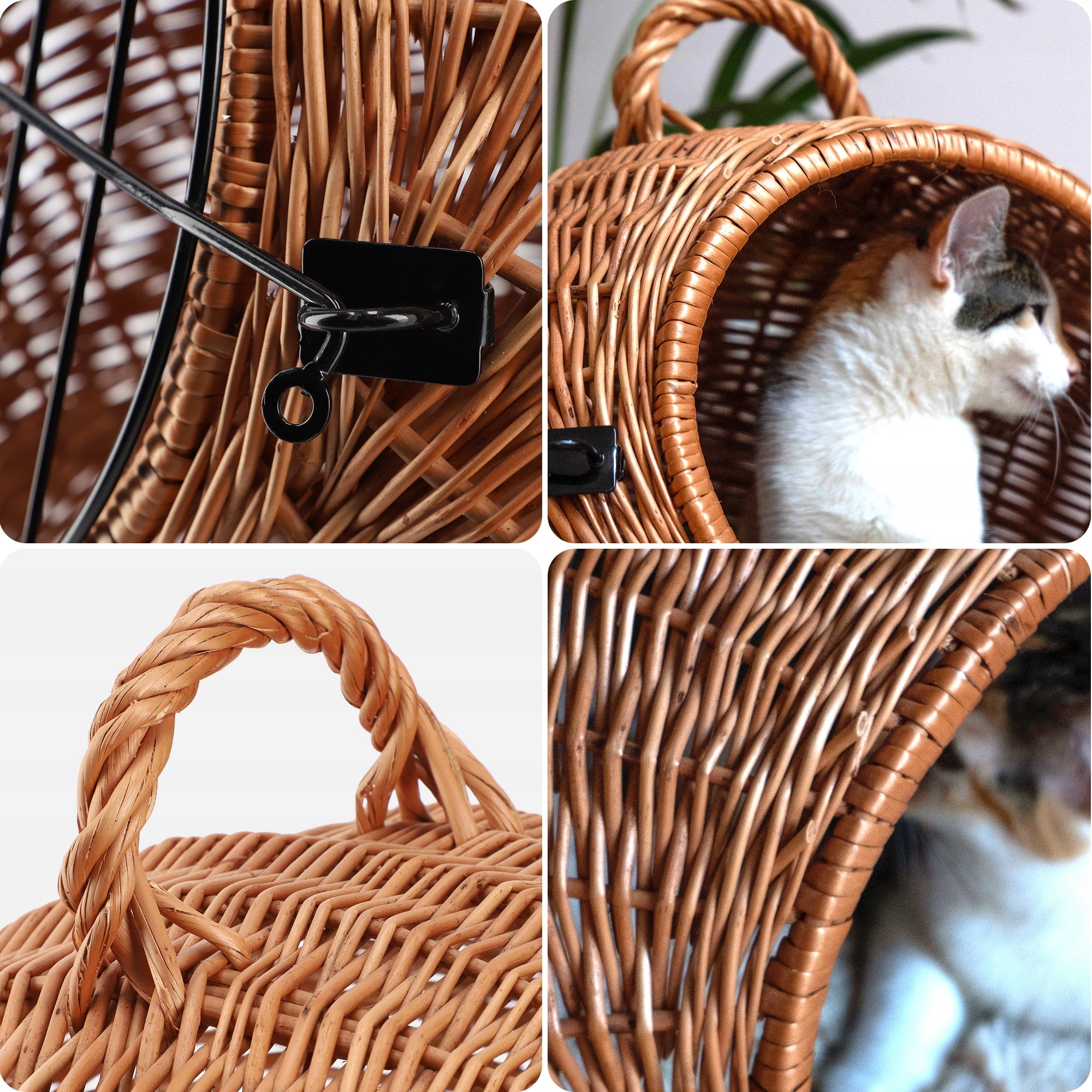TRANSPORTER FOR CAT DOG RABBIT CAGE WICKER PLAYPEN BASKET SOLID 49cm Kind carrier