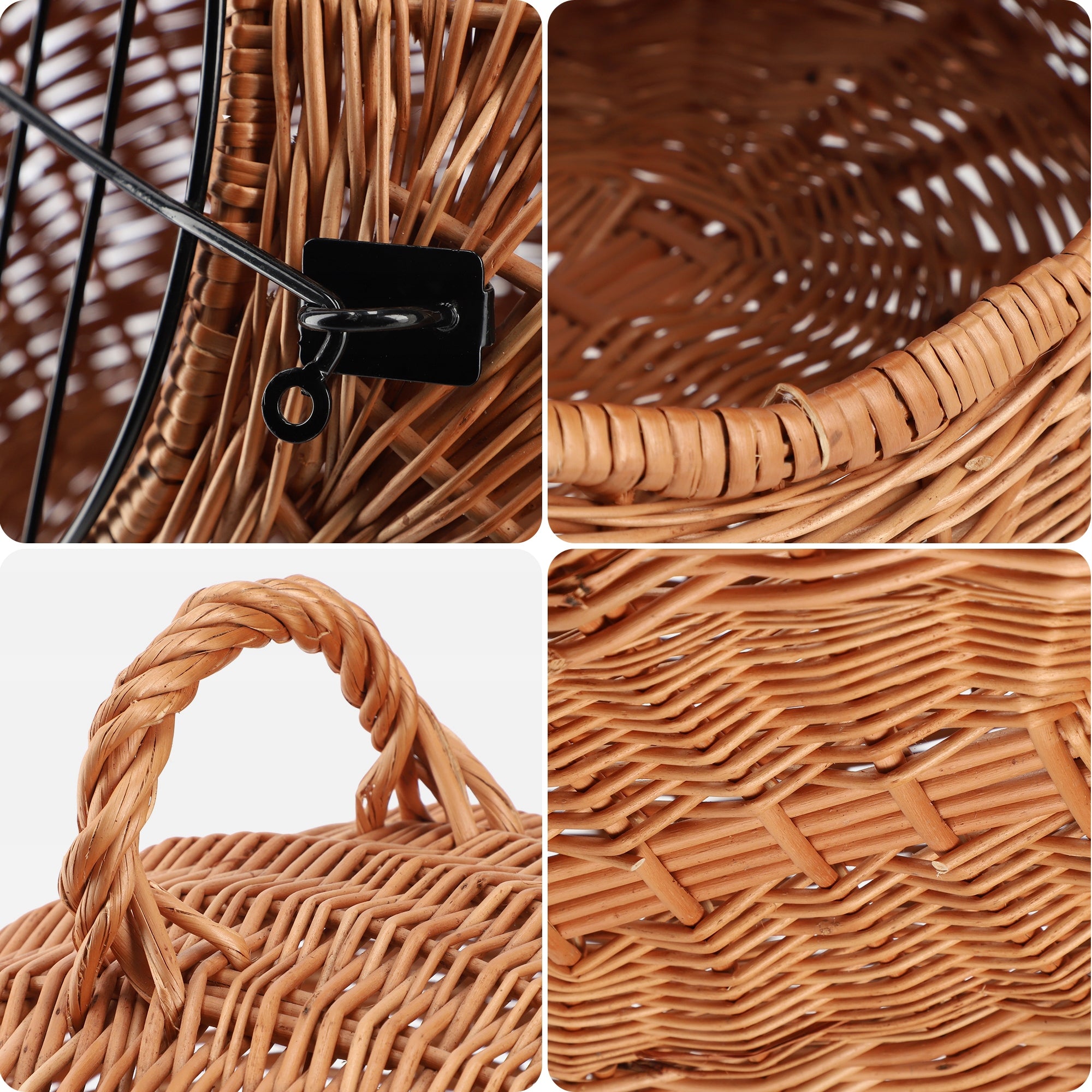 TRANSPORTER FOR CAT DOG RABBIT CAGE WICKER PLAYPEN BASKET SOLID 49cm Product height 44.5 cm