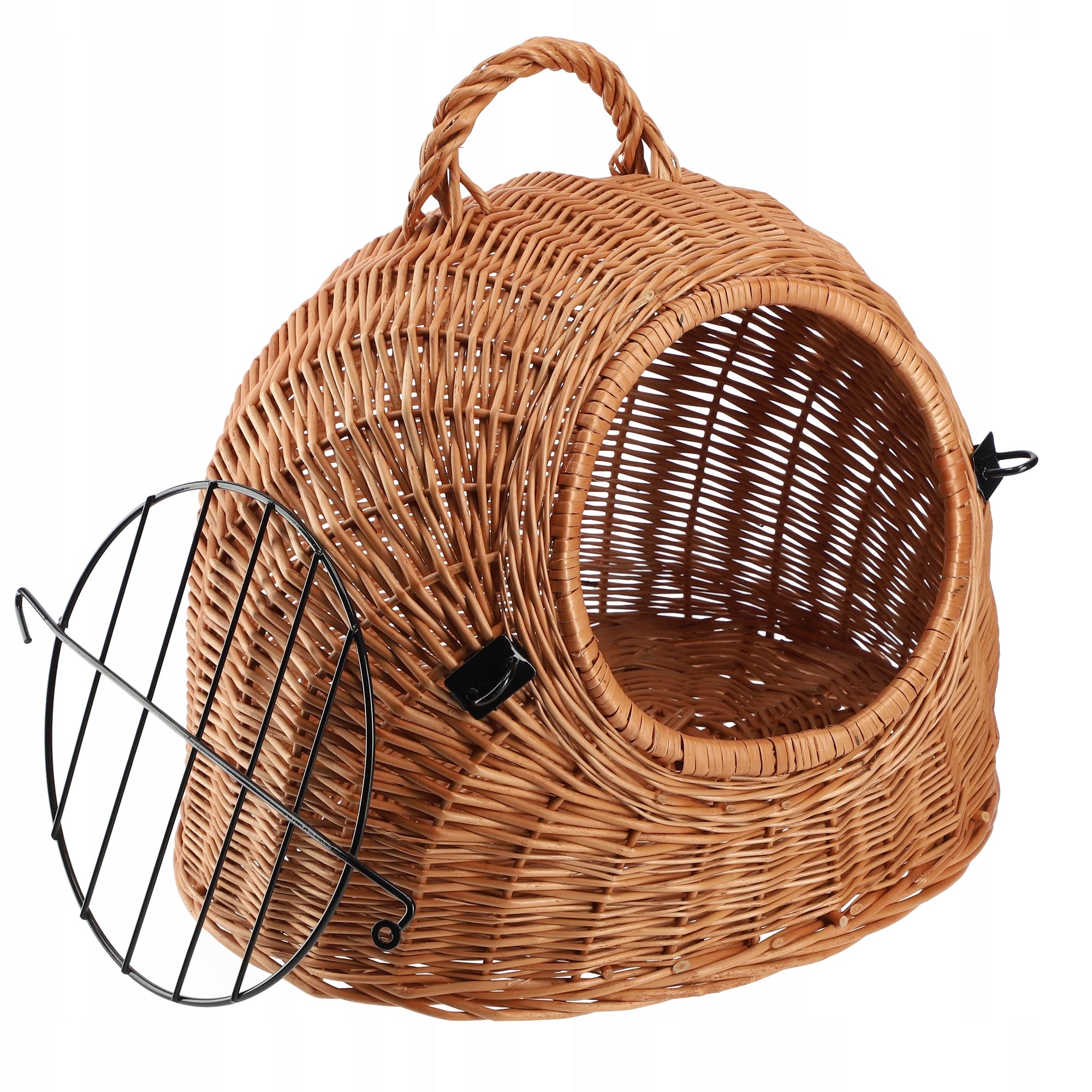 TRANSPORTER FOR CAT DOG RABBIT CAGE WICKER PLAYPEN BASKET SOLID 49cm Trade name transporter wiklinowy