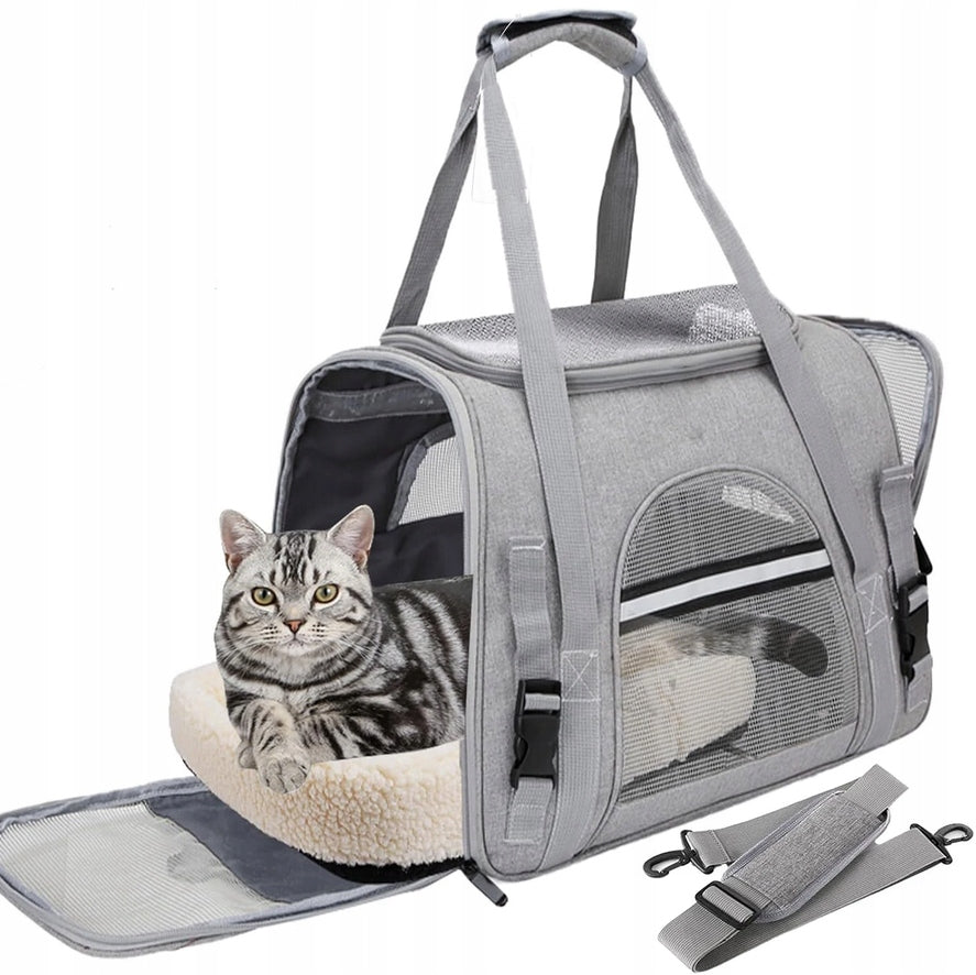 TRANSPORTER PET BAG CAT RABBIT FOR CAR TRAIN TRAVEL Kind carrier