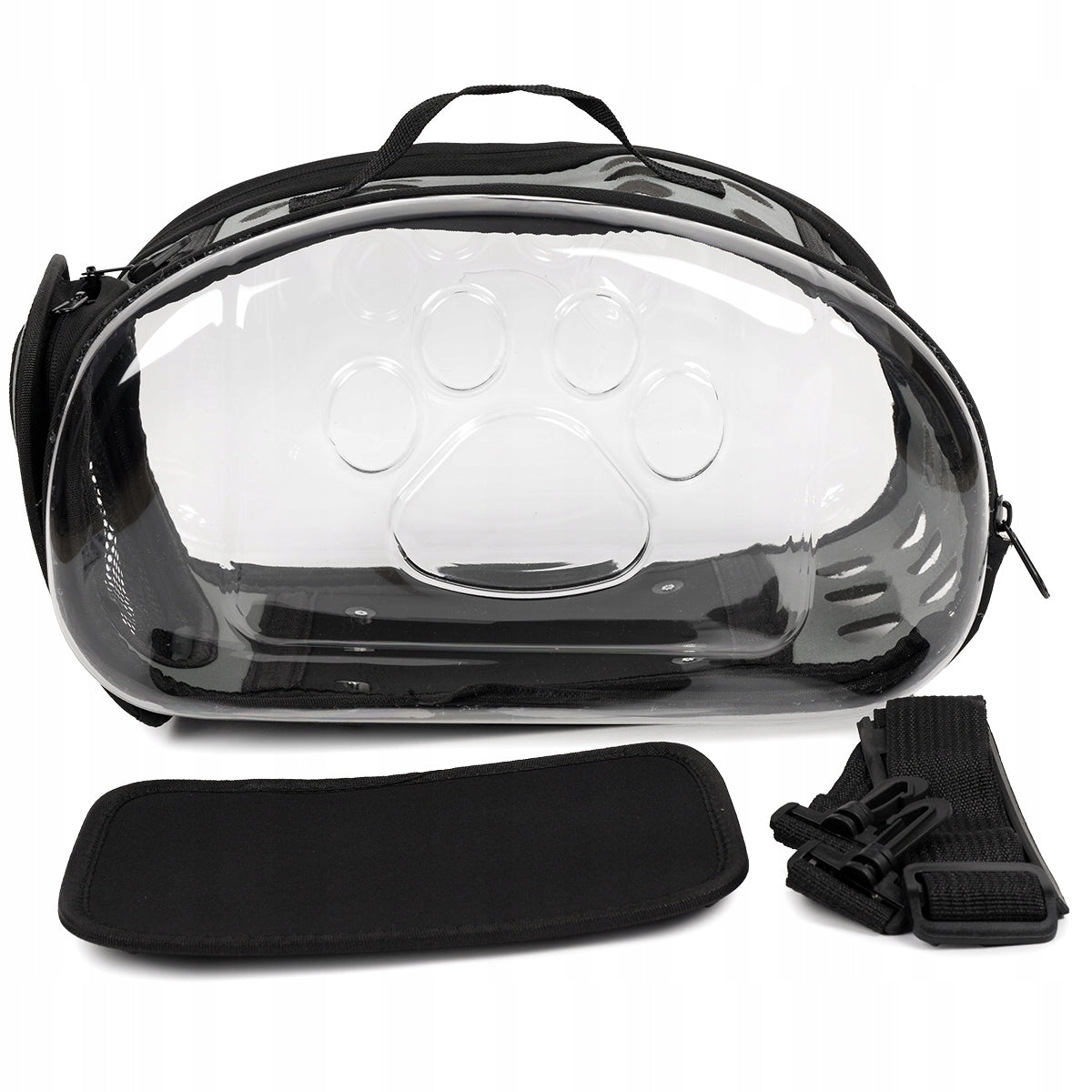 TRANSPORTER TRANSPARENT BAG FOR SMALL ANIMALS CAT DOG - S GREY Packaging status original