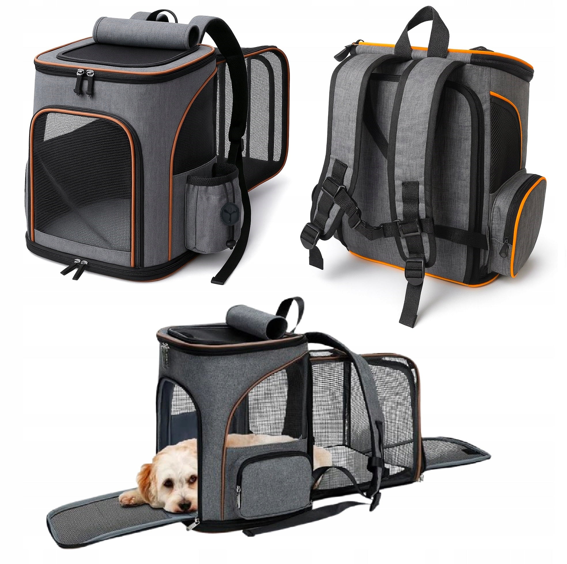 TRANSPORTER backpack for CAT and DOG FOLDING VENTILATED EXTENDED (I219)