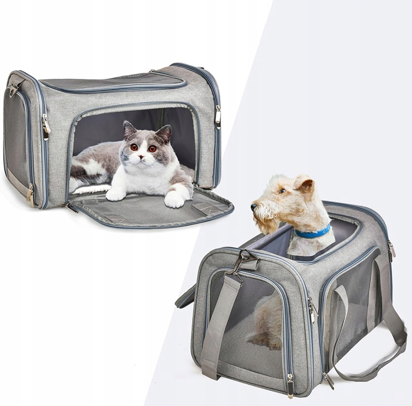 TRANSPORTER for cat dog bag with shoulder strap 45x30x30 M (I218) EAN (GTIN) 5903794637726