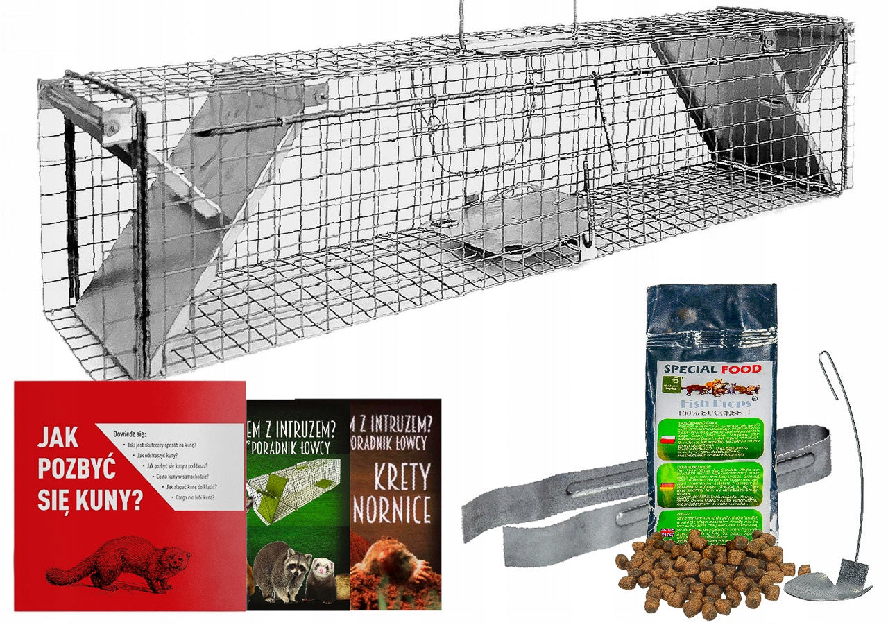 TRAP LIVE PAW FOR MARTENS RATS MICE MINK 65x17x20 CM + FREEBIES