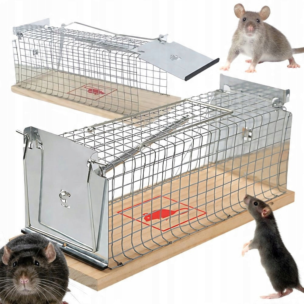 TRAP LIVETRAP FOR RATS RODENT MICE LARGE METAL CAGE