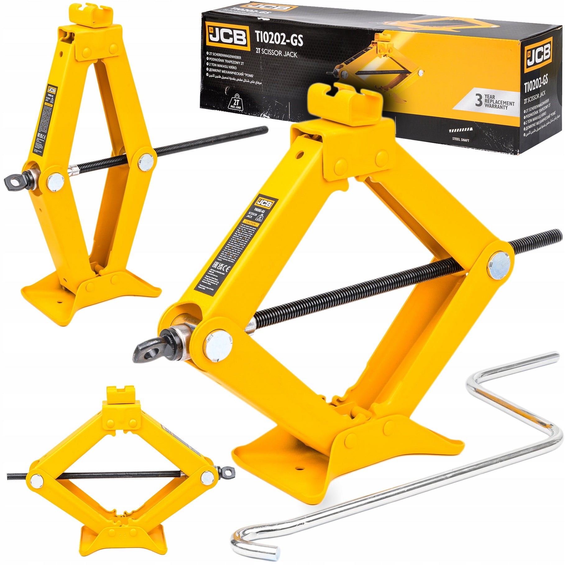 TRAPEZOIDAL CAR JACK WORKSHOP WHEEL JACK JCB 2T 2000KG