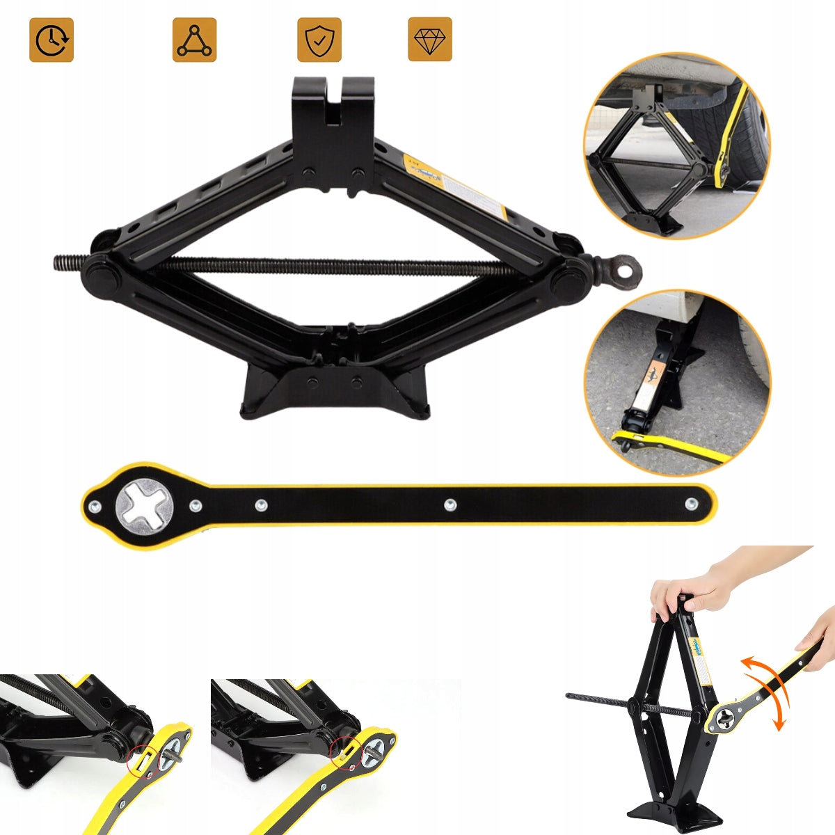TRAPEZOIDAL CAR LIFT 2,5T JACK FOR WHEEL REPLACEMENT