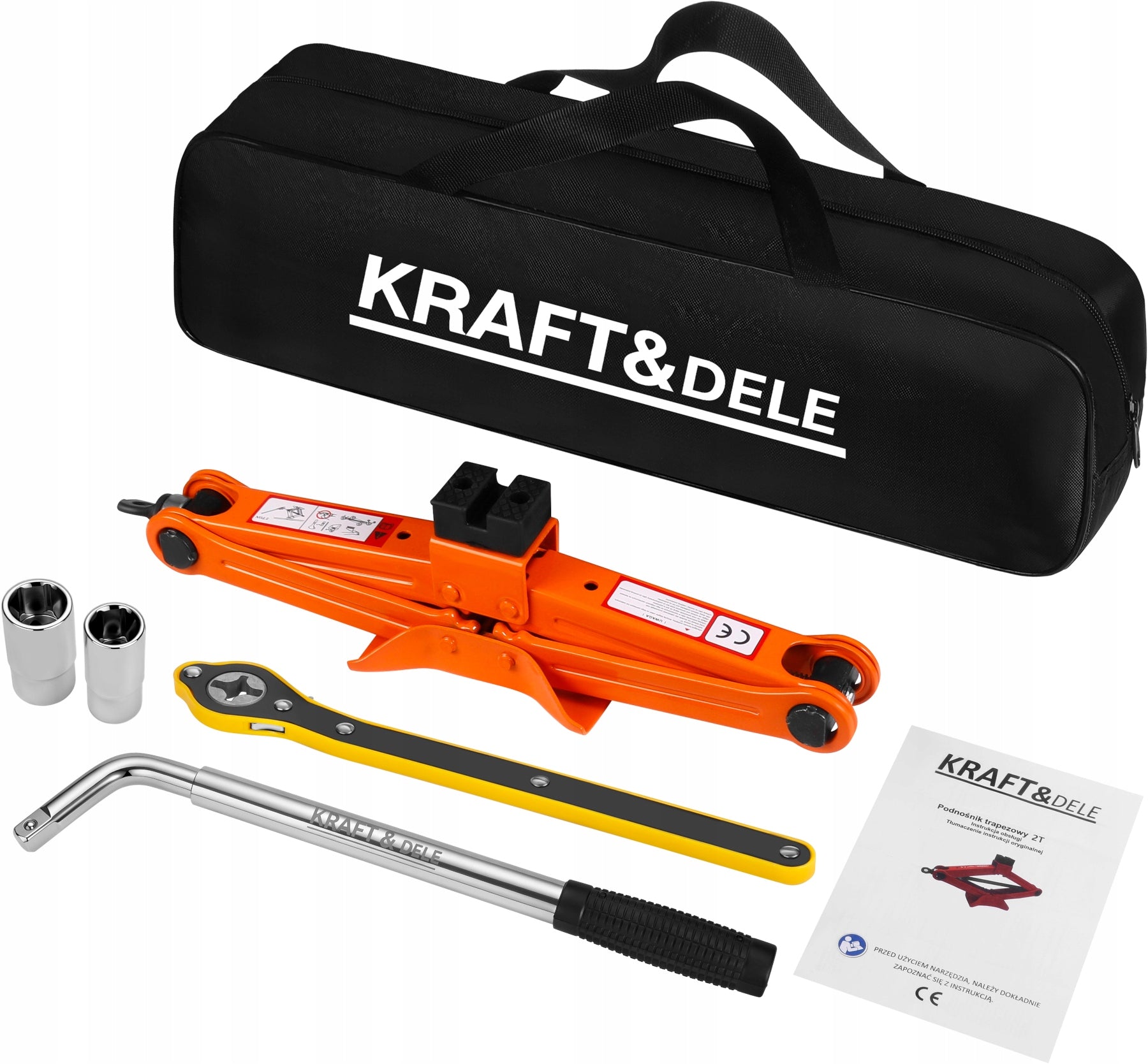 TRAPEZOIDAL LIFT 2T 120-420MM + WHEEL WRENCH KD3526