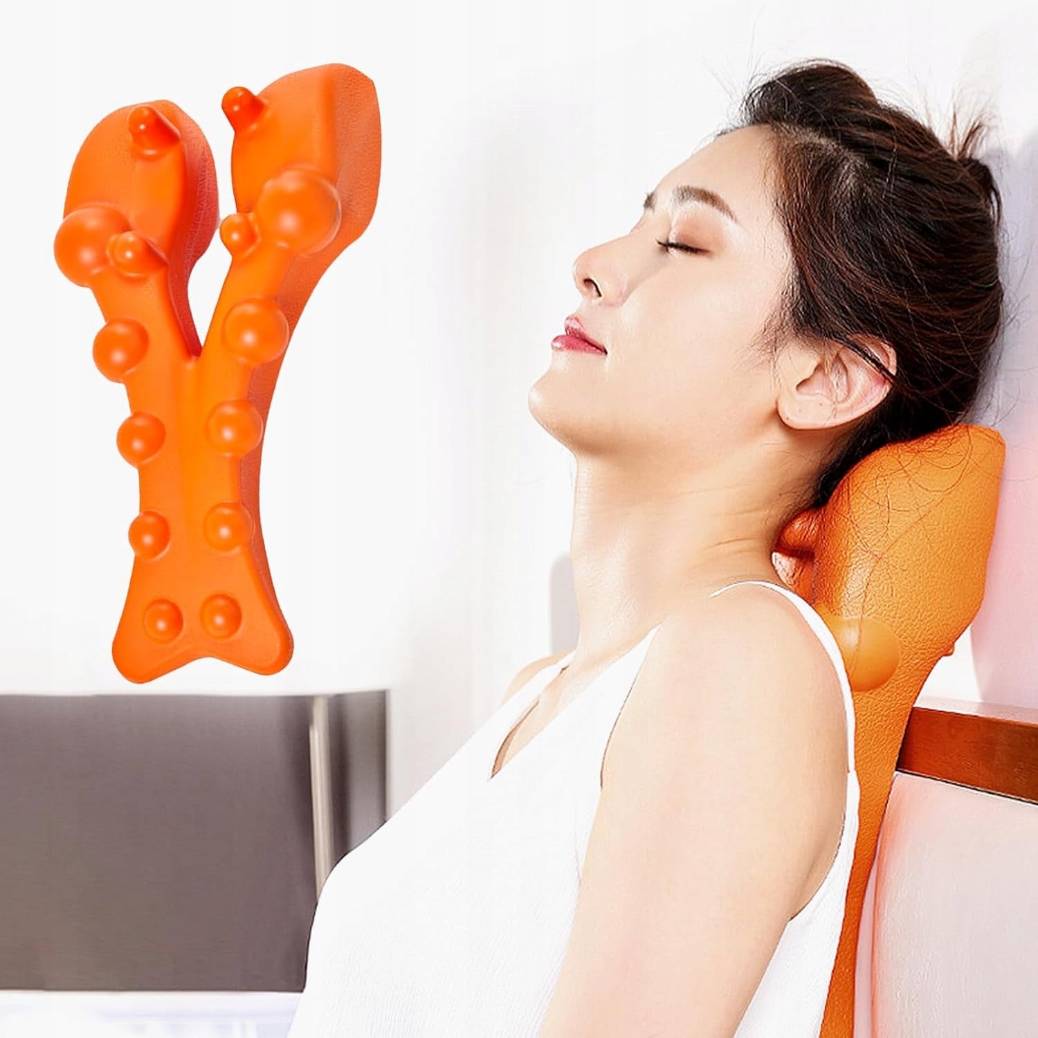 TRAPEZOIDAL STRETCHER MASSAGER RELIEVES PAIN VERTEBRAL SERVICE UNIVERSAL NECK MASSAGE