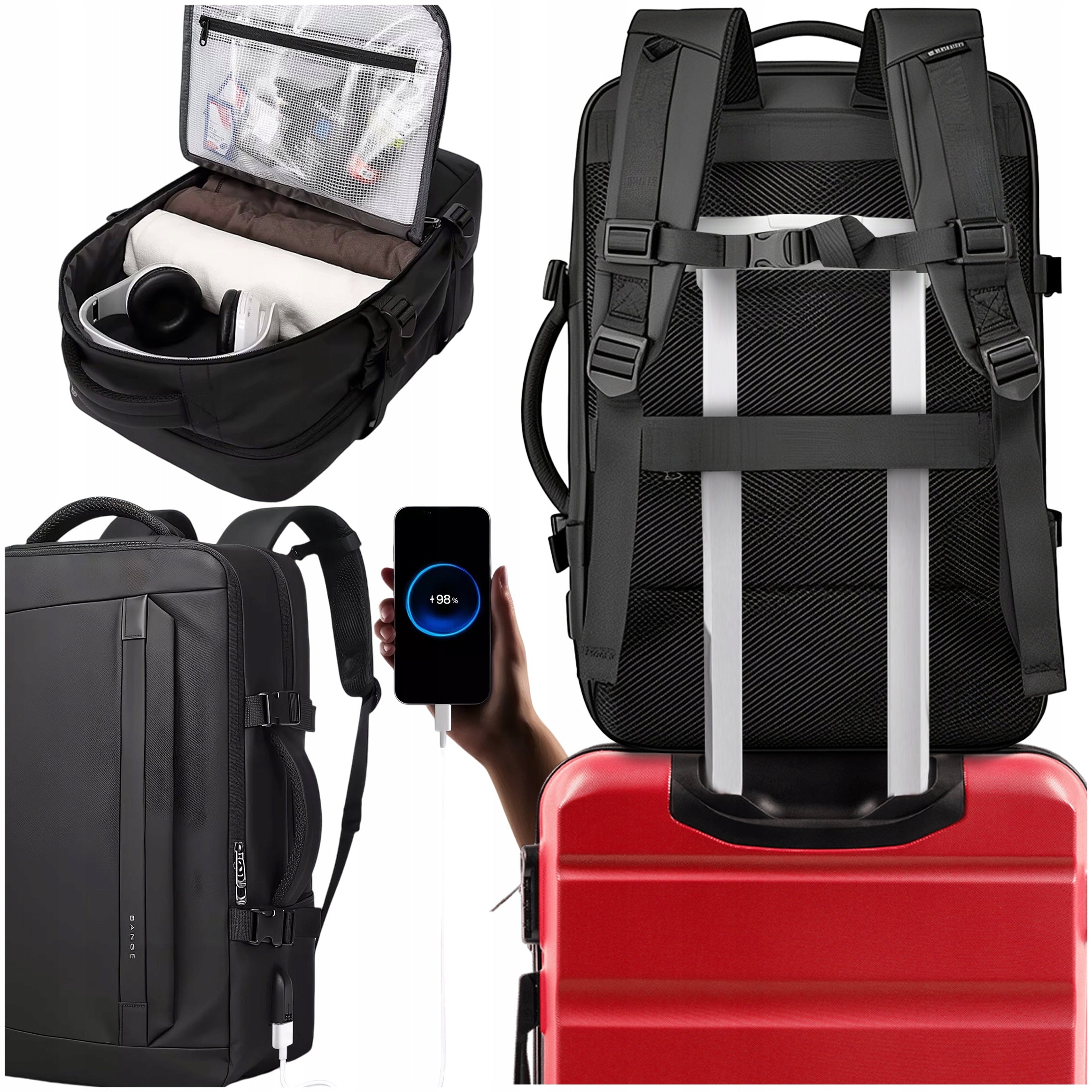 TRAVEL BACKPACK BUSINESS CABIN WATERPROOF ROOMY TOURIST 15.6 USB Packaging status original