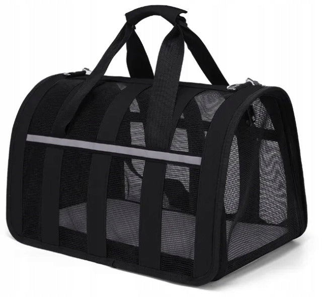 TRAVEL BAG LARGE SOLID 42x24x23 CARRIER FOR CAT DOG RABBIT BLACK Trade name PF-31-M